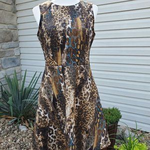 Jennifer Lopez Print Skater Dress